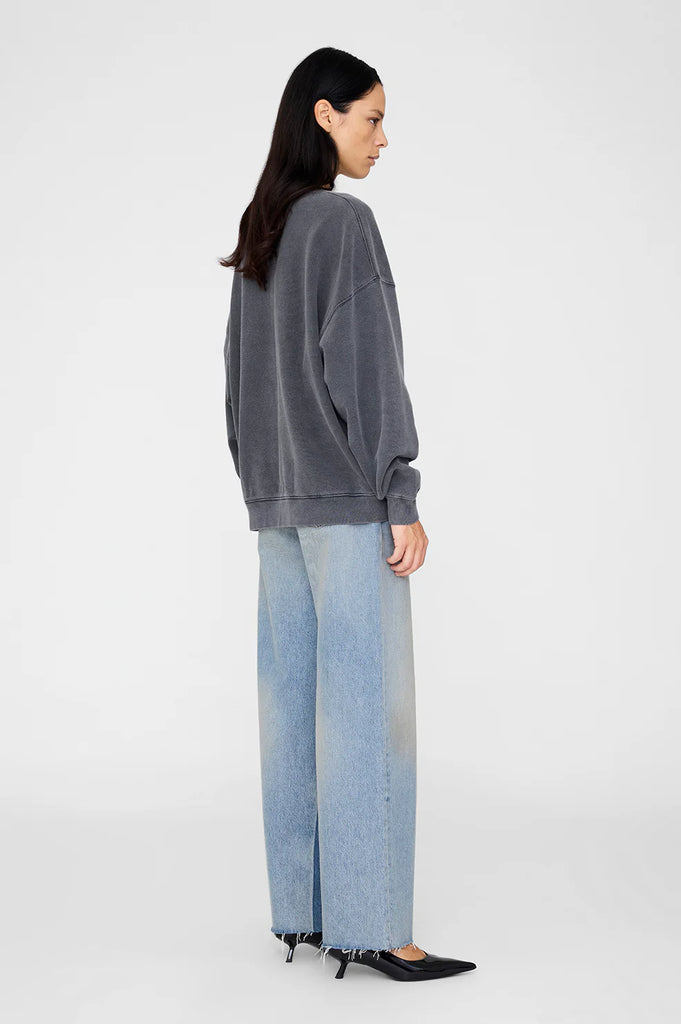 Miles Sweatshirt NY in Washed Black