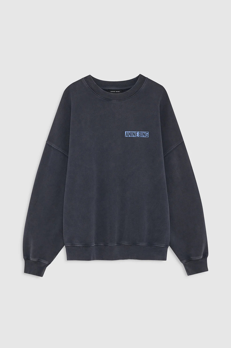 Miles Sweatshirt Palm in Washed Black