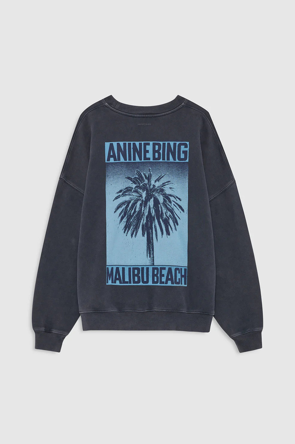 Miles Sweatshirt Palm in Washed Black