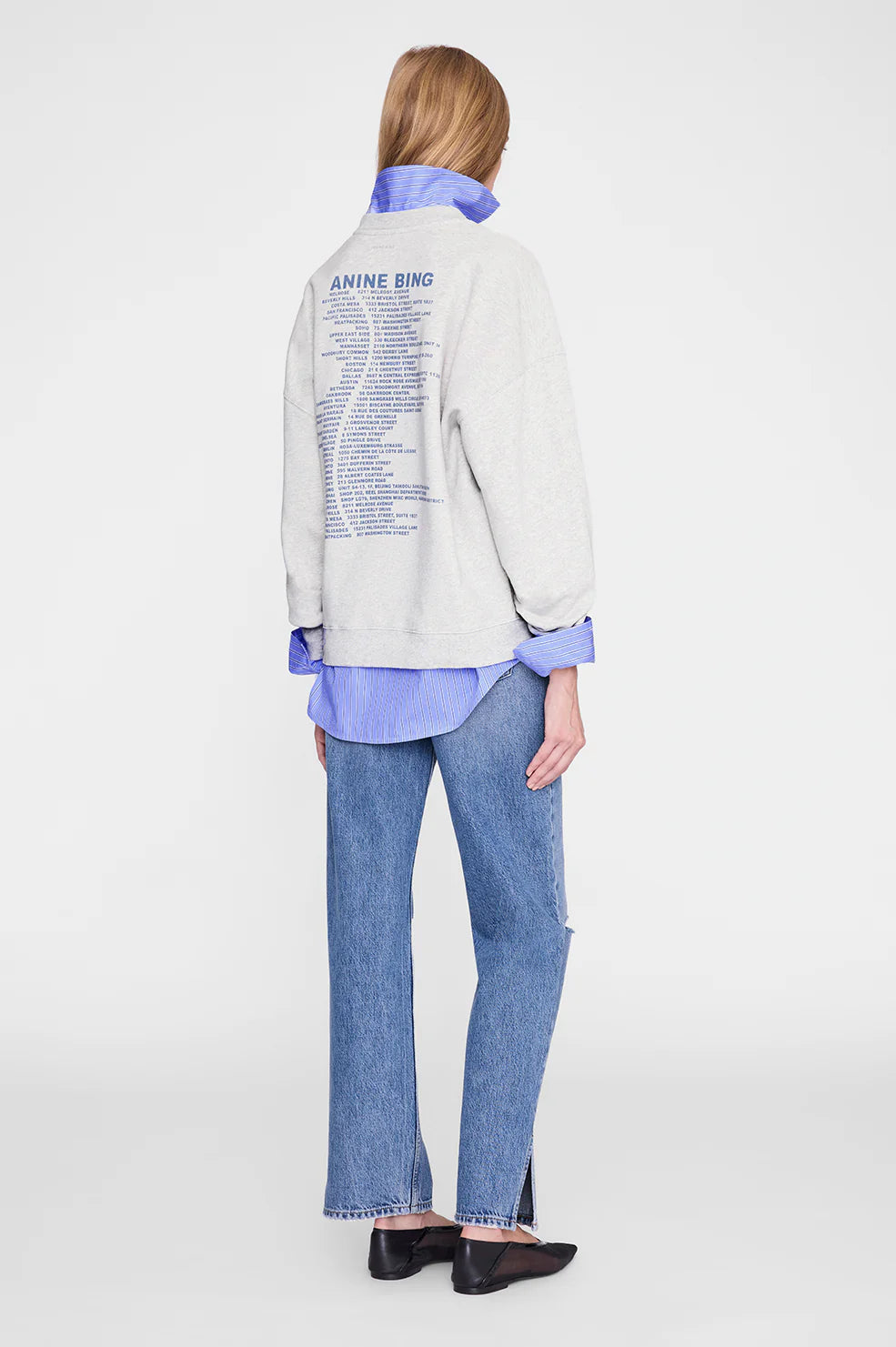Miles Sweatshirt Waves in Heather Grey