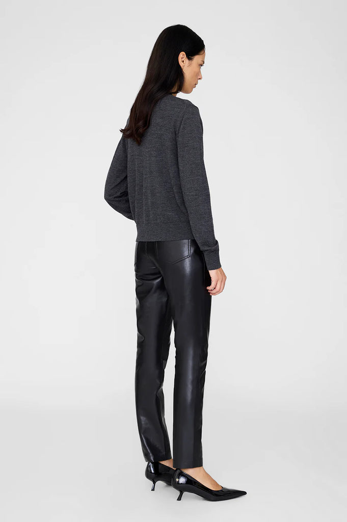 Moni Crop Cardigan in Heather Charcoal