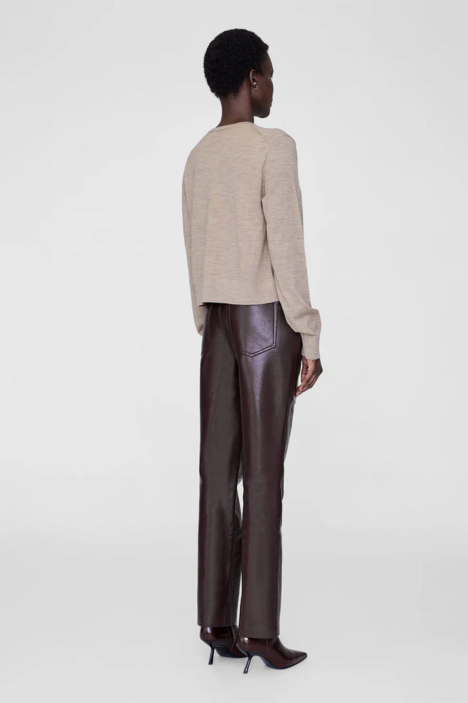 Moni Crop Cardigan in Stone Melange
