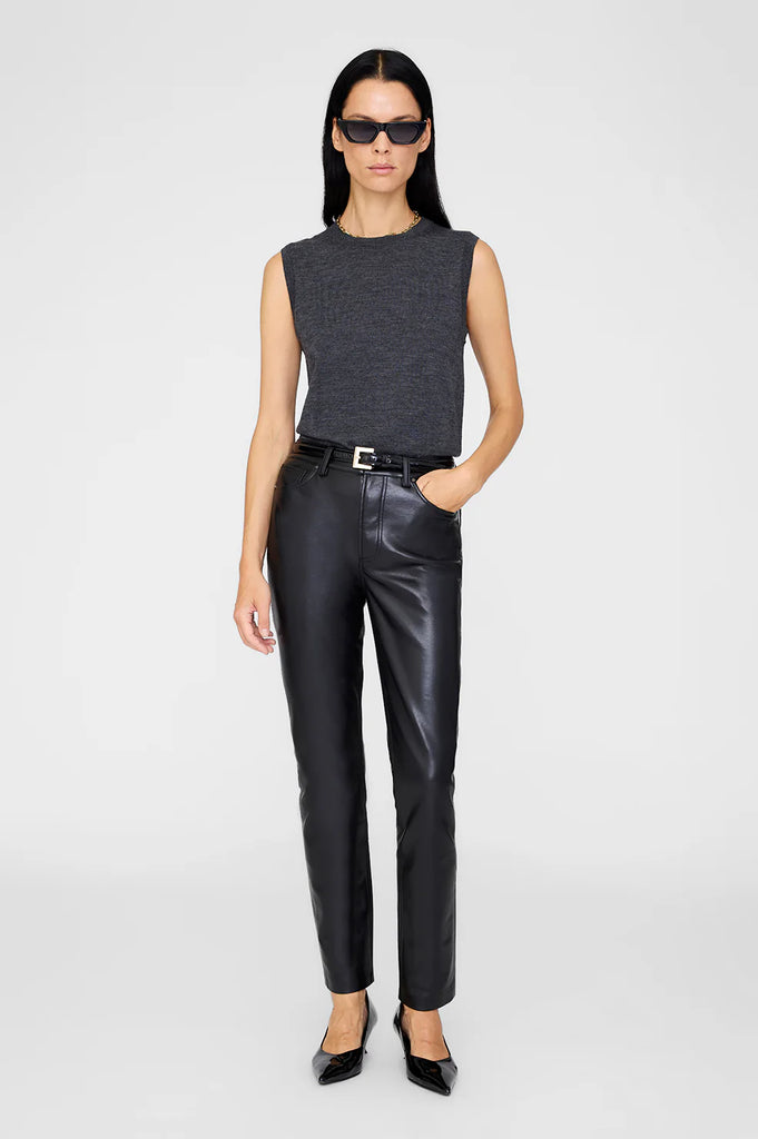 Moni Crop Tank in Heather Charcoal