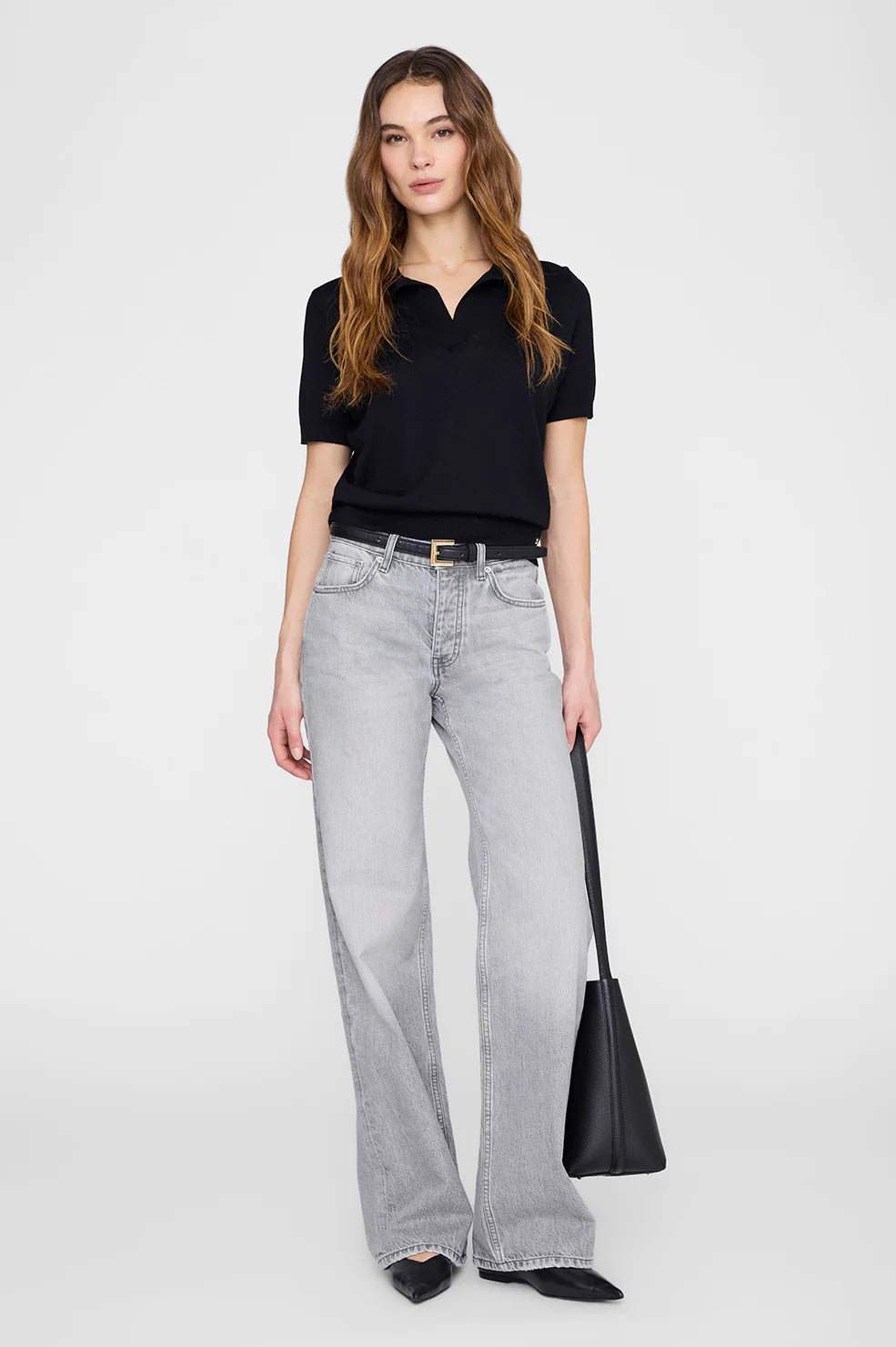 Moni Polo Sweater in Black