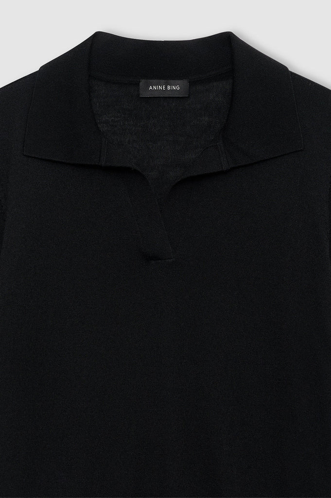 Moni Polo Sweater in Black