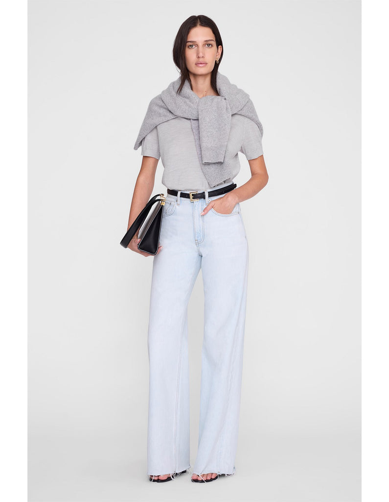 Moni Polo Sweater in Light Heather Grey