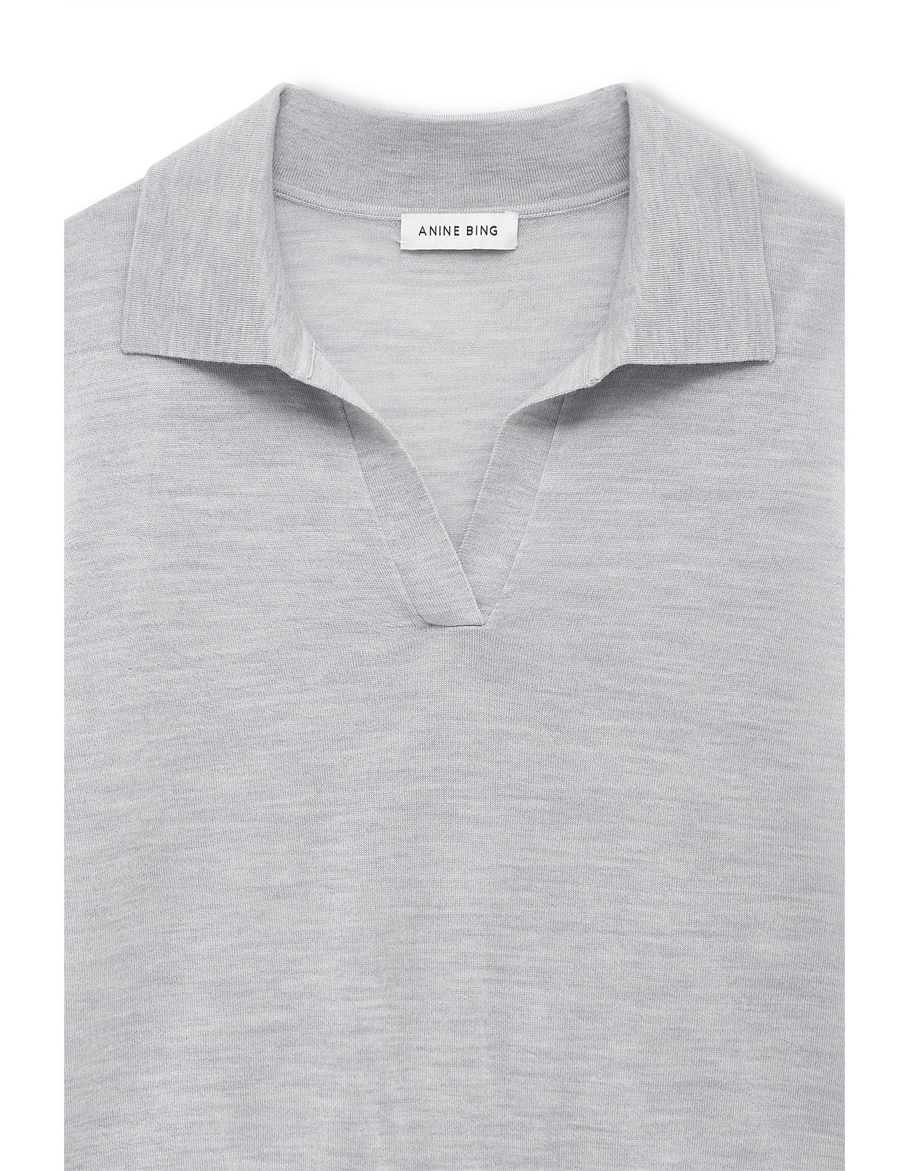 Moni Polo Sweater in Light Heather Grey