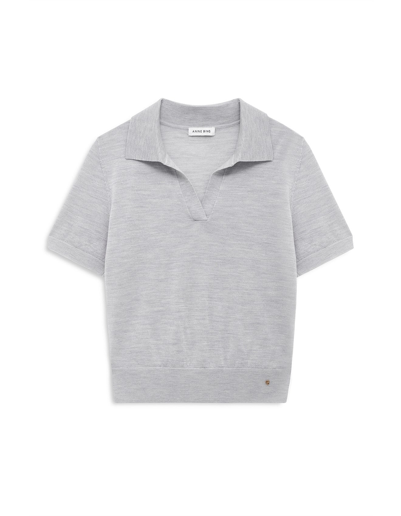 Moni Polo Sweater in Light Heather Grey
