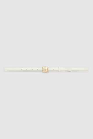 Monogram Belt in Bone and Gold