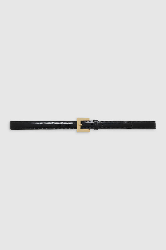 Nicola Belt in Black Patent