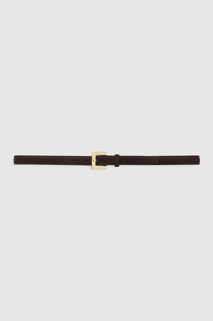 Nicola Belt in Dark Brown Suede