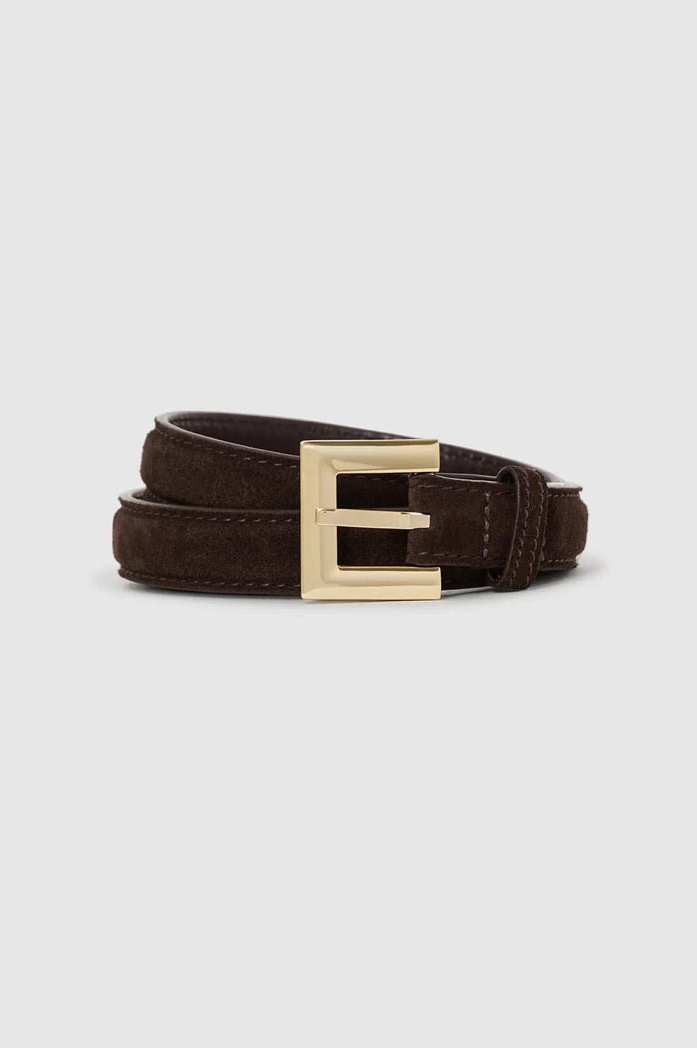 Nicola Belt in Dark Brown Suede