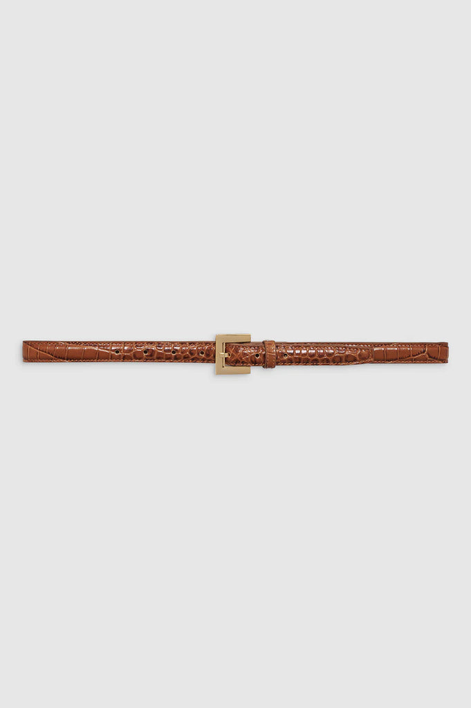 Nicola Belt in Embossed Brown