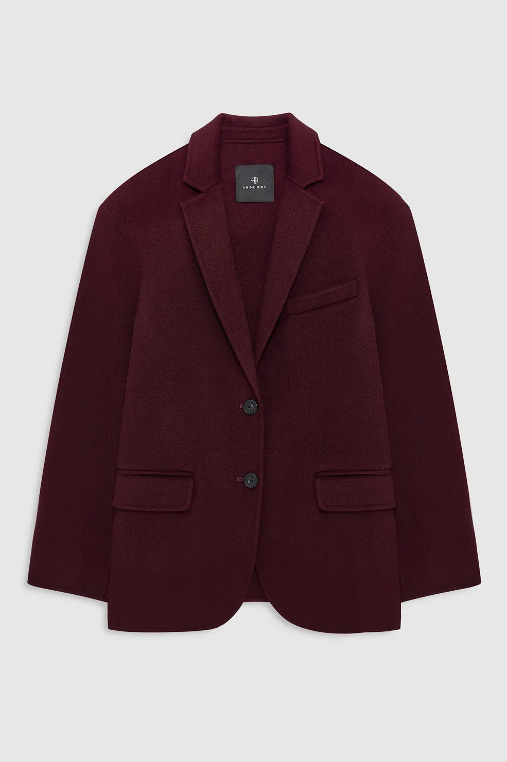 Quinn Blazer in Burgundy Cashmere Blend
