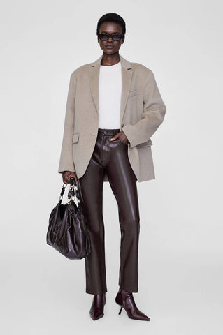 Quinn Blazer in Oatmeal Melange Cashmere Blend