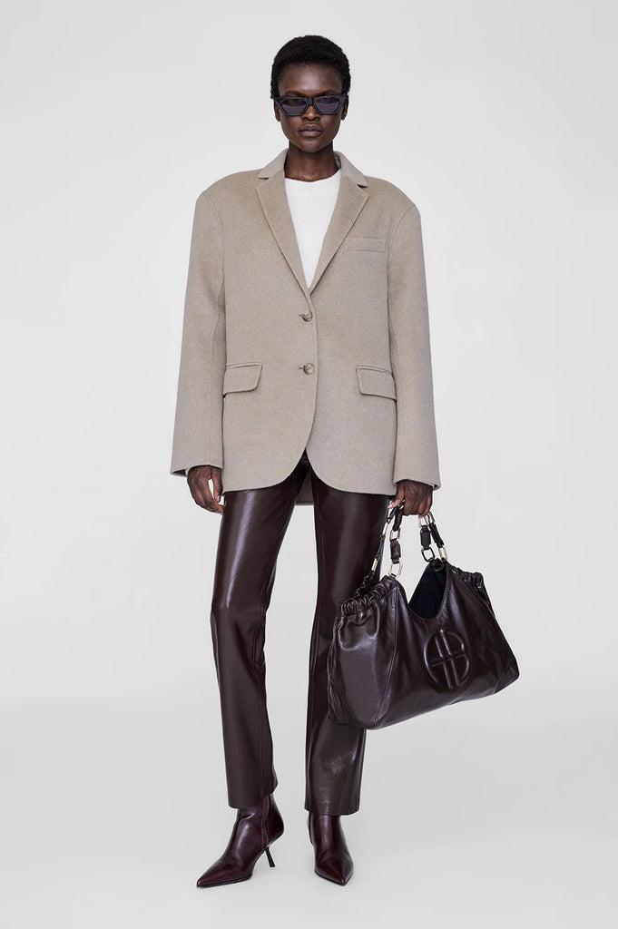 Quinn Blazer in Oatmeal Melange Cashmere Blend