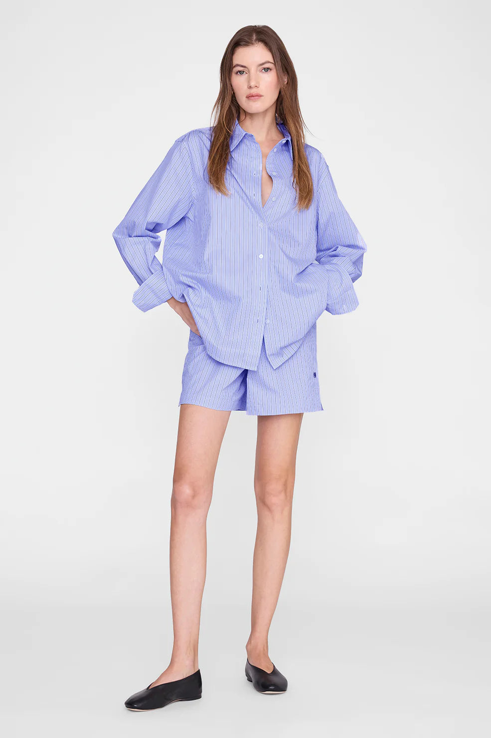 Ramy Short in Blue Stripe