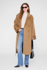 Rickie Maxi Trench in Camel Cashmere Blend - s