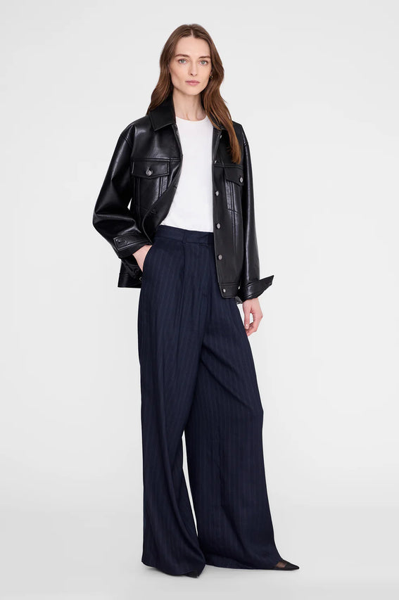 Shop Rory Jacket in Black Recycled Leather