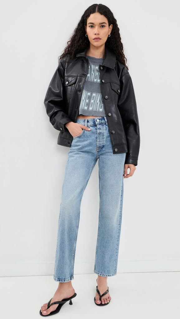 Rory Jacket in Black Recycled Leather