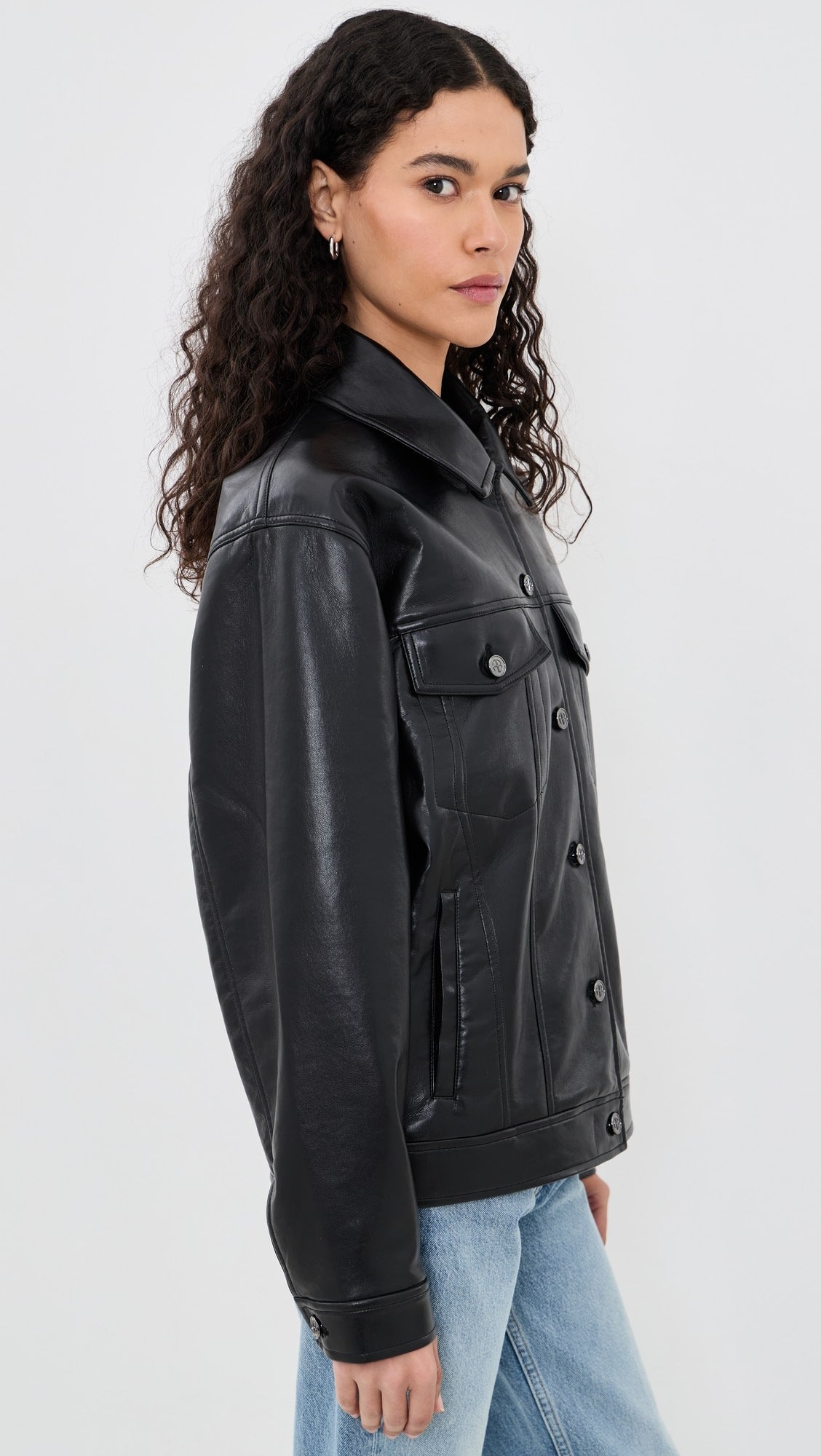Rory Jacket in Black Recycled Leather
