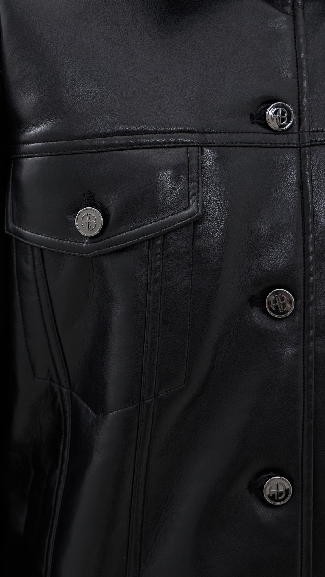 Rory Jacket in Black Recycled Leather