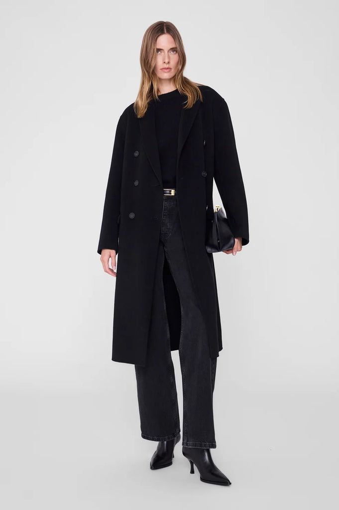 Sana Coat in Black Cashmere Blend
