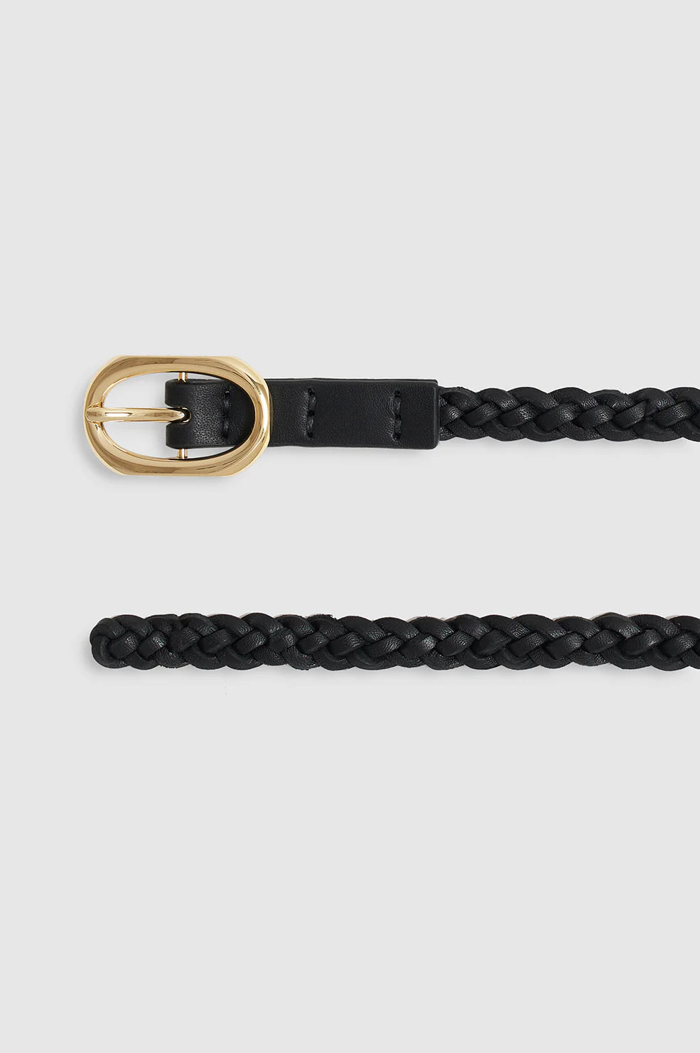 Small Double Signature Link Belt Braided in Black
