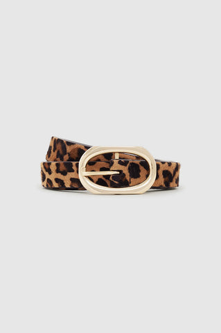 Small Signature Link Belt in Leopard