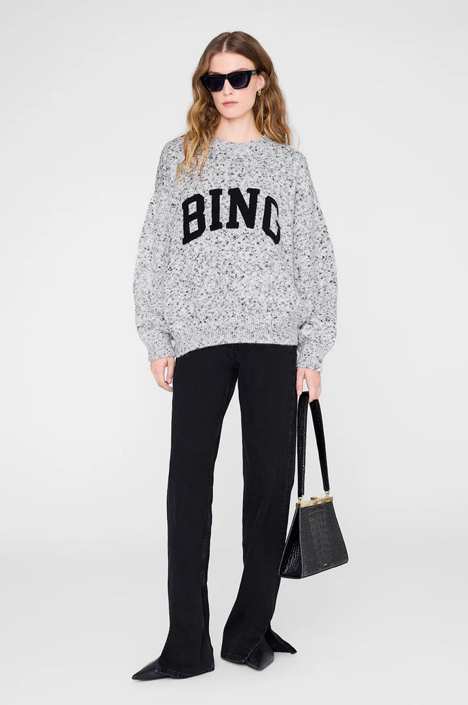 Sydney Crew Sweater Bing in Marled White