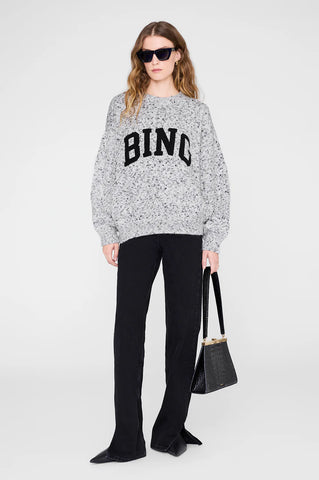 Sydney Crew Sweater Bing in Marled White