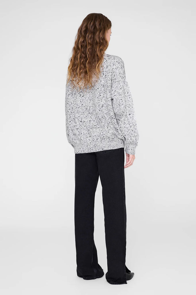 Sydney Crew Sweater Bing in Marled White