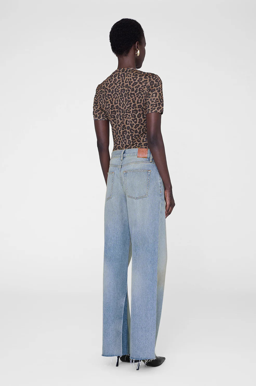 Sylvie Tee in Black and Brown Leopard