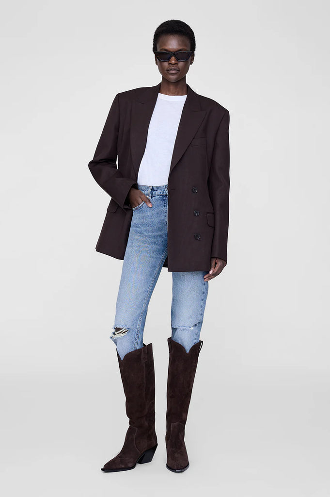 Tall Tania in Dark Brown Suede