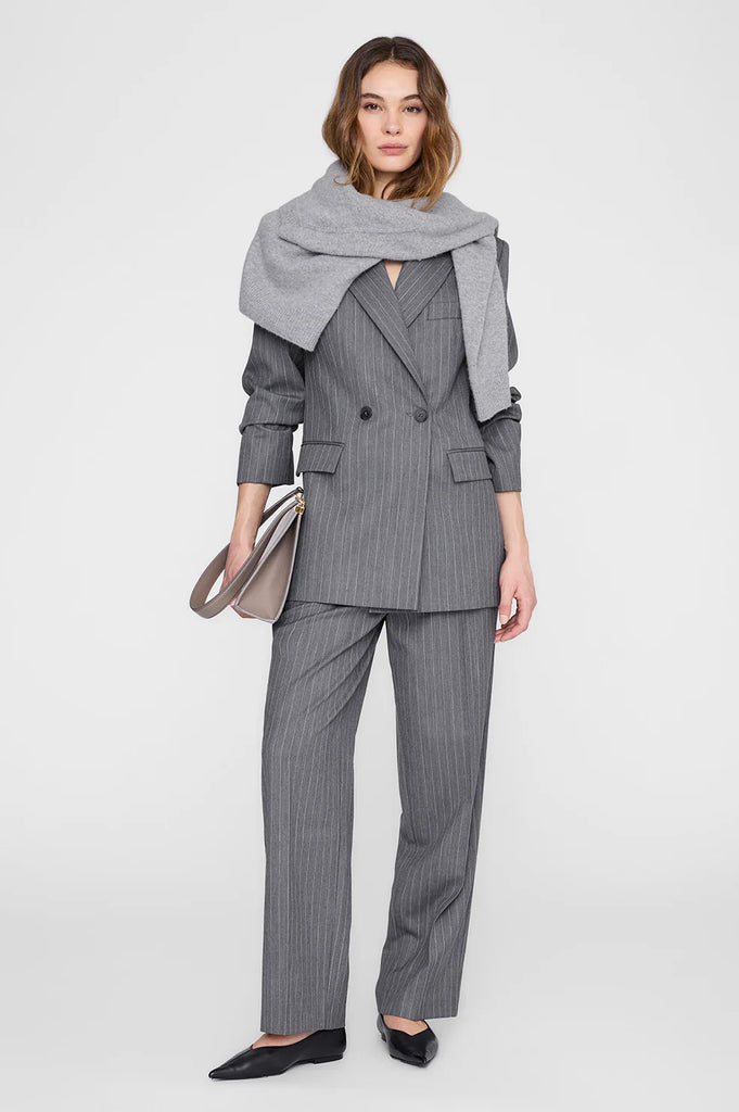 Tiphaine Blazer in Light Grey Pinstripe