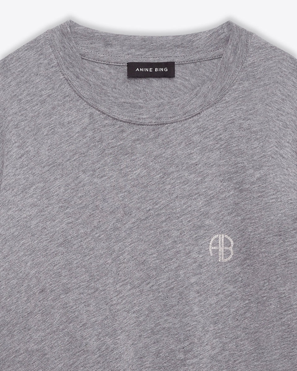 Wagner Tee Soft Stencil in Dark Grey Melange