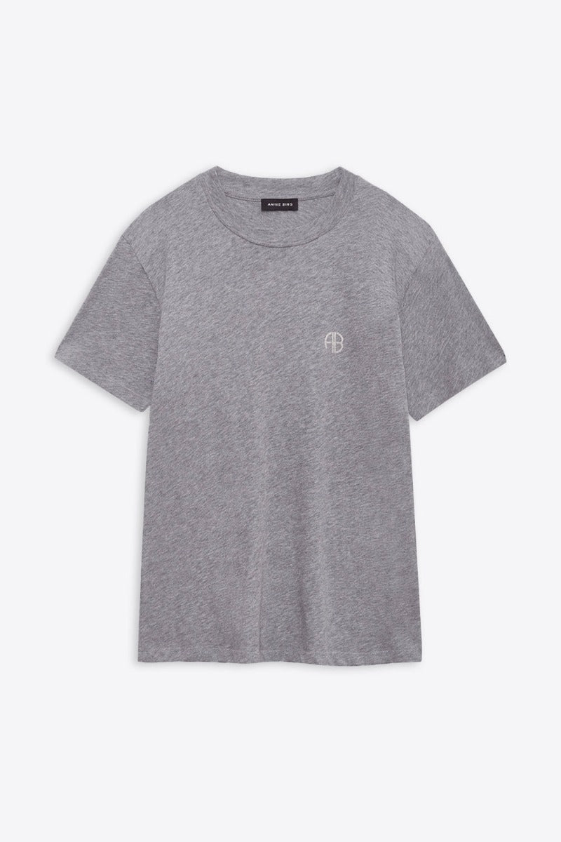 Wagner Tee Soft Stencil in Dark Grey Melange