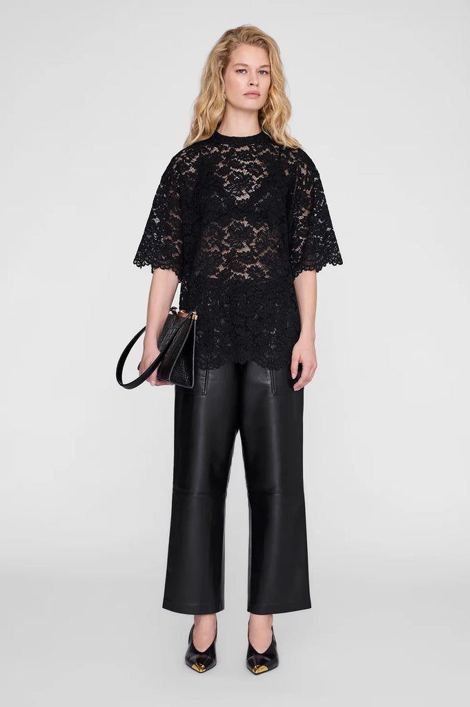 Zeina Top in Black Lace