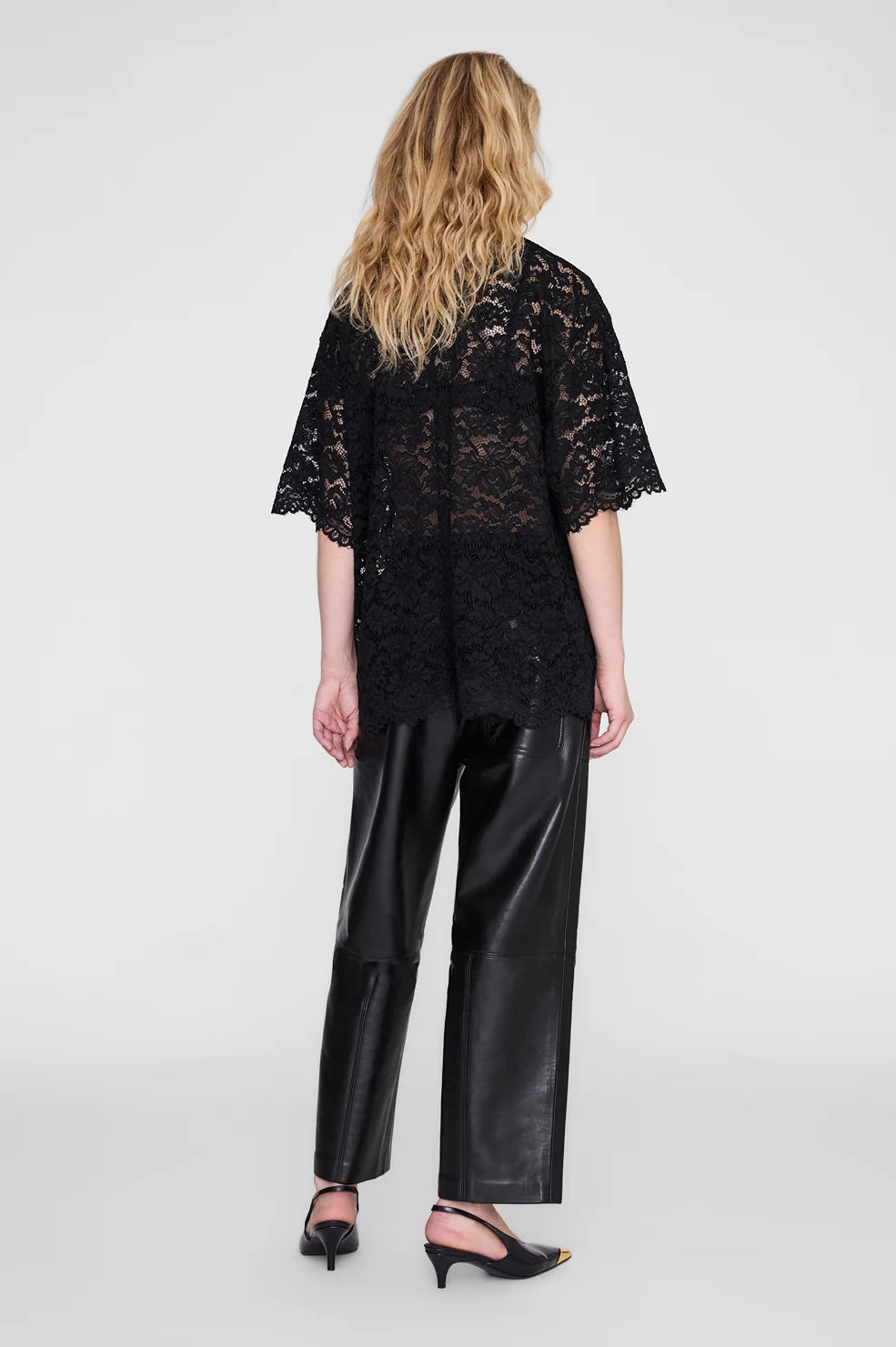 Zeina Top in Black Lace