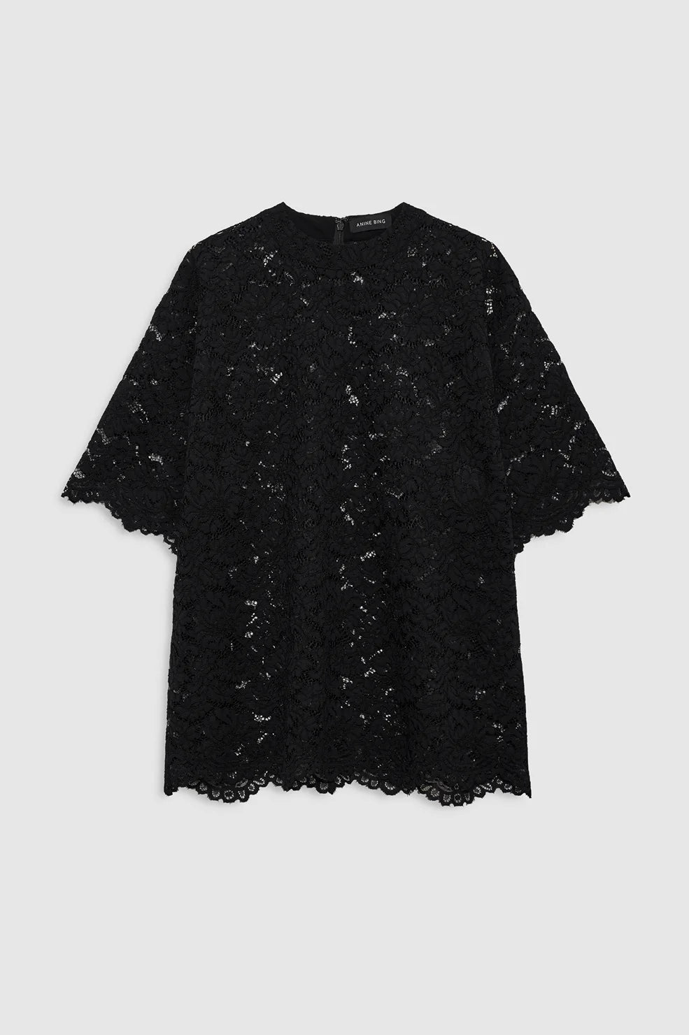 Zeina Top in Black Lace