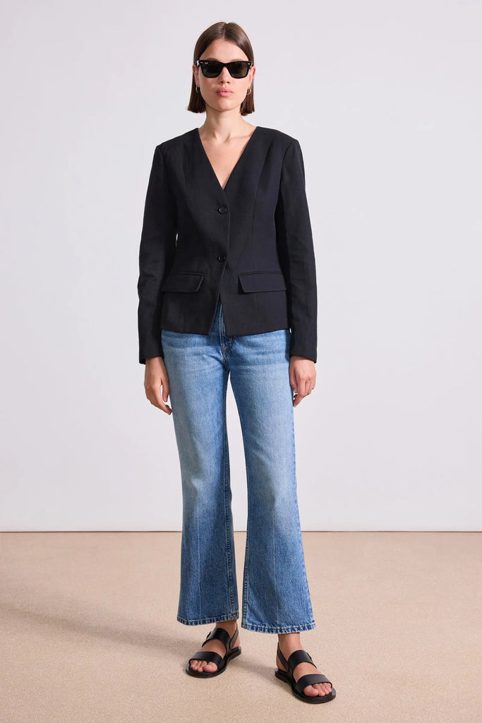 Asma Blazer Top in Black