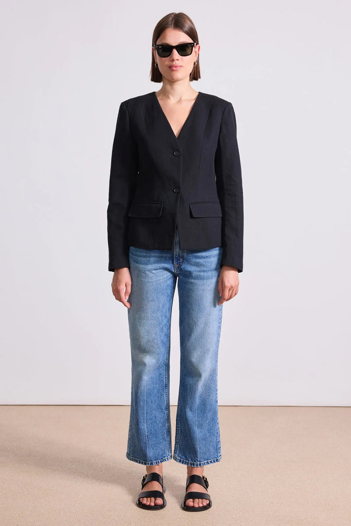 Asma Blazer Top in Black