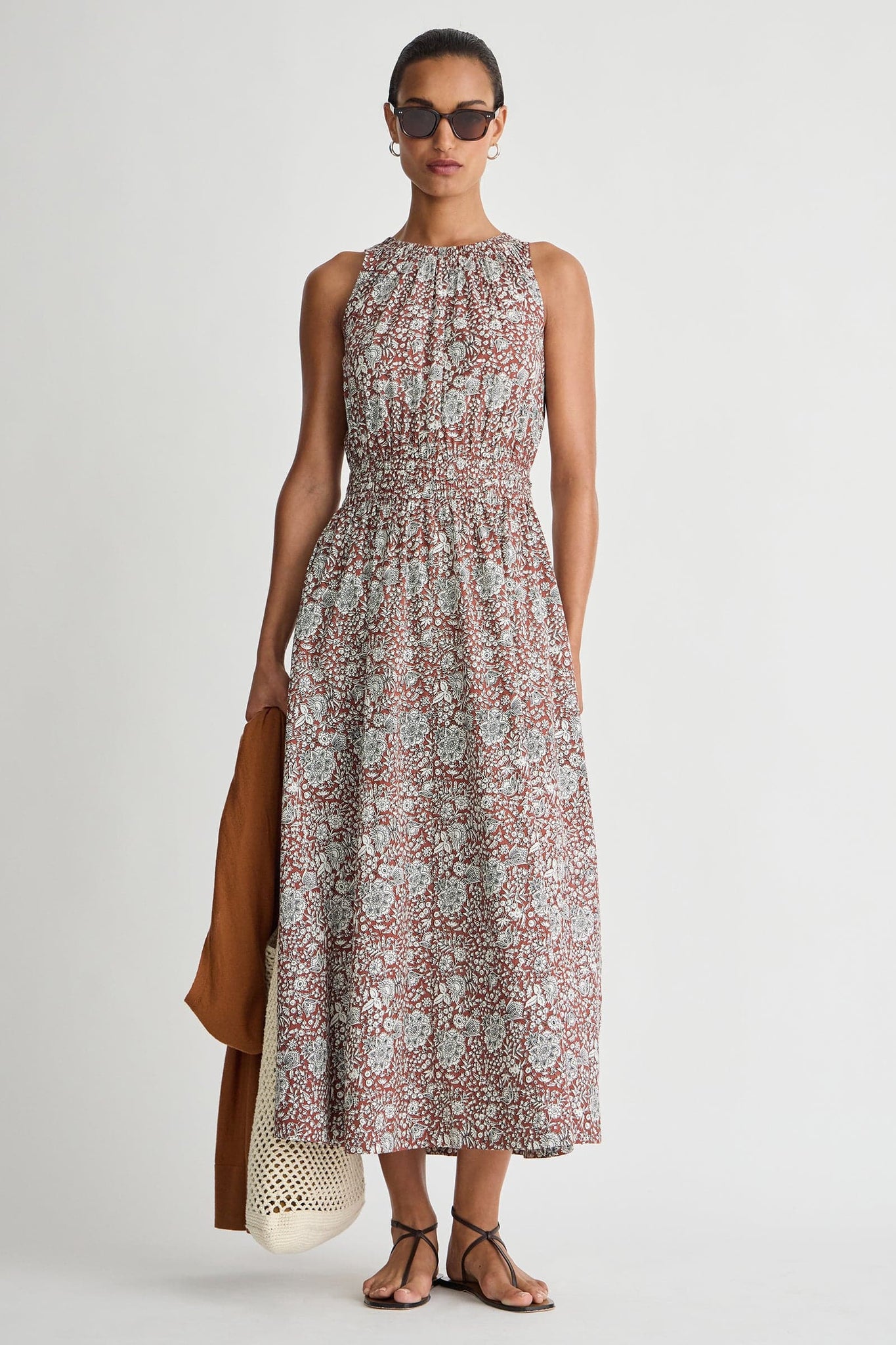 Bali Tank Dress in Clay Floral