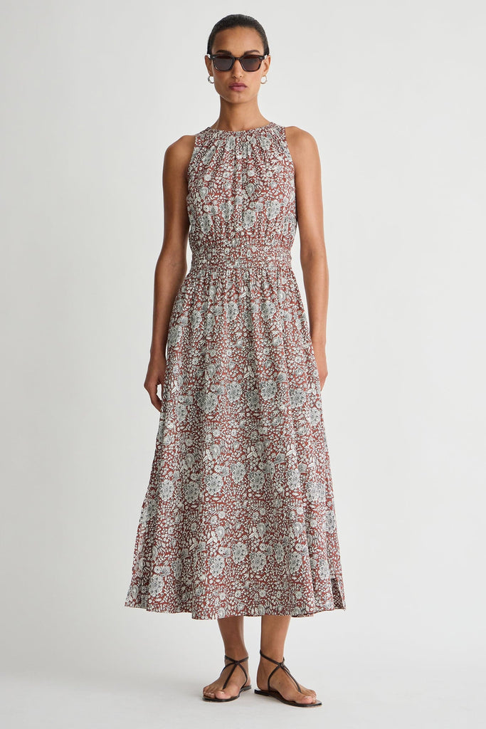 Bali Tank Dress in Clay Floral