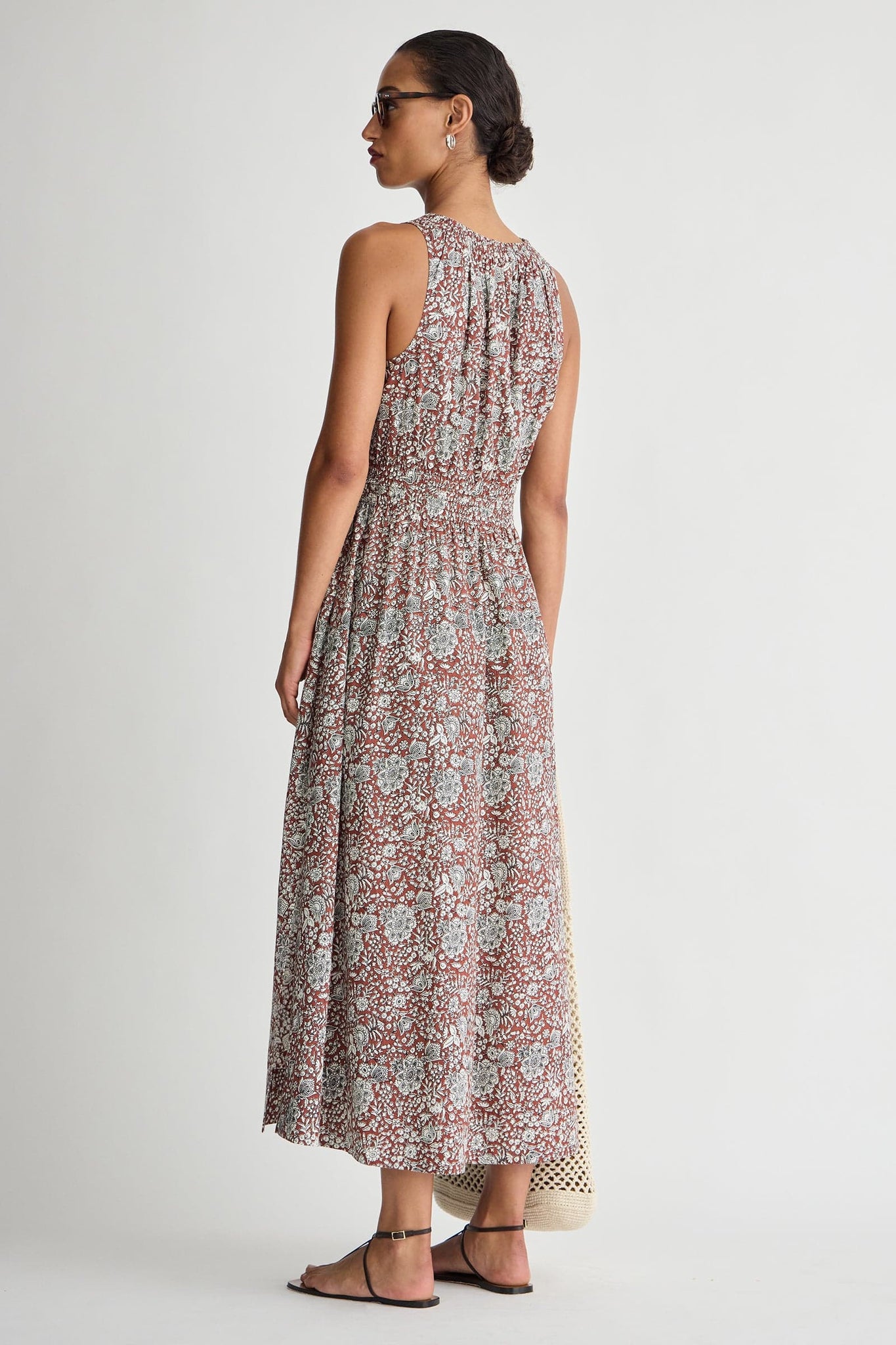 Bali Tank Dress in Clay Floral