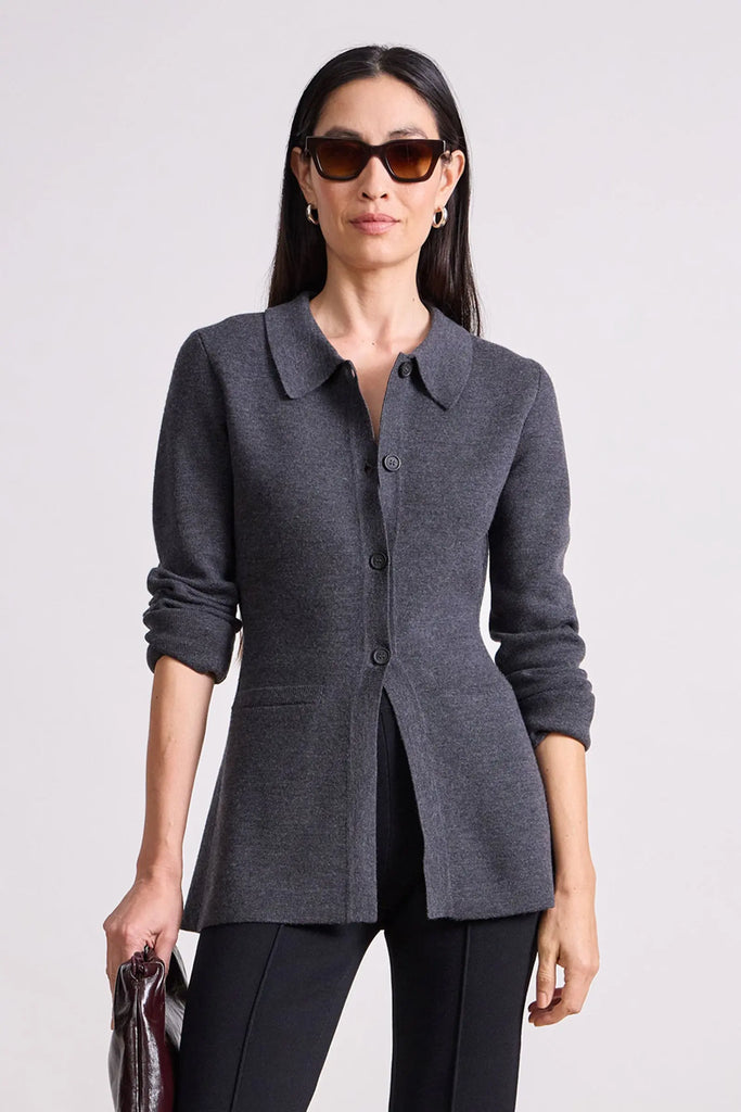 Betti Knit Cardi in Grey
