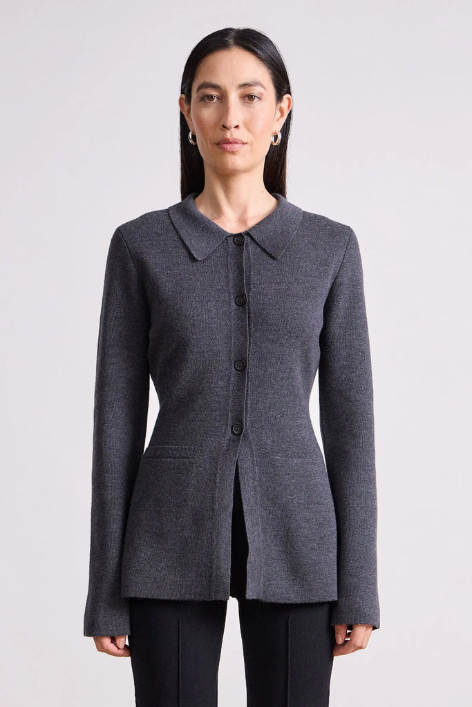 Betti Knit Cardi in Grey
