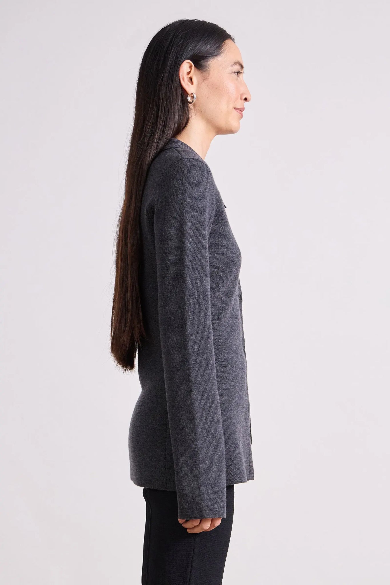 Betti Knit Cardi in Grey