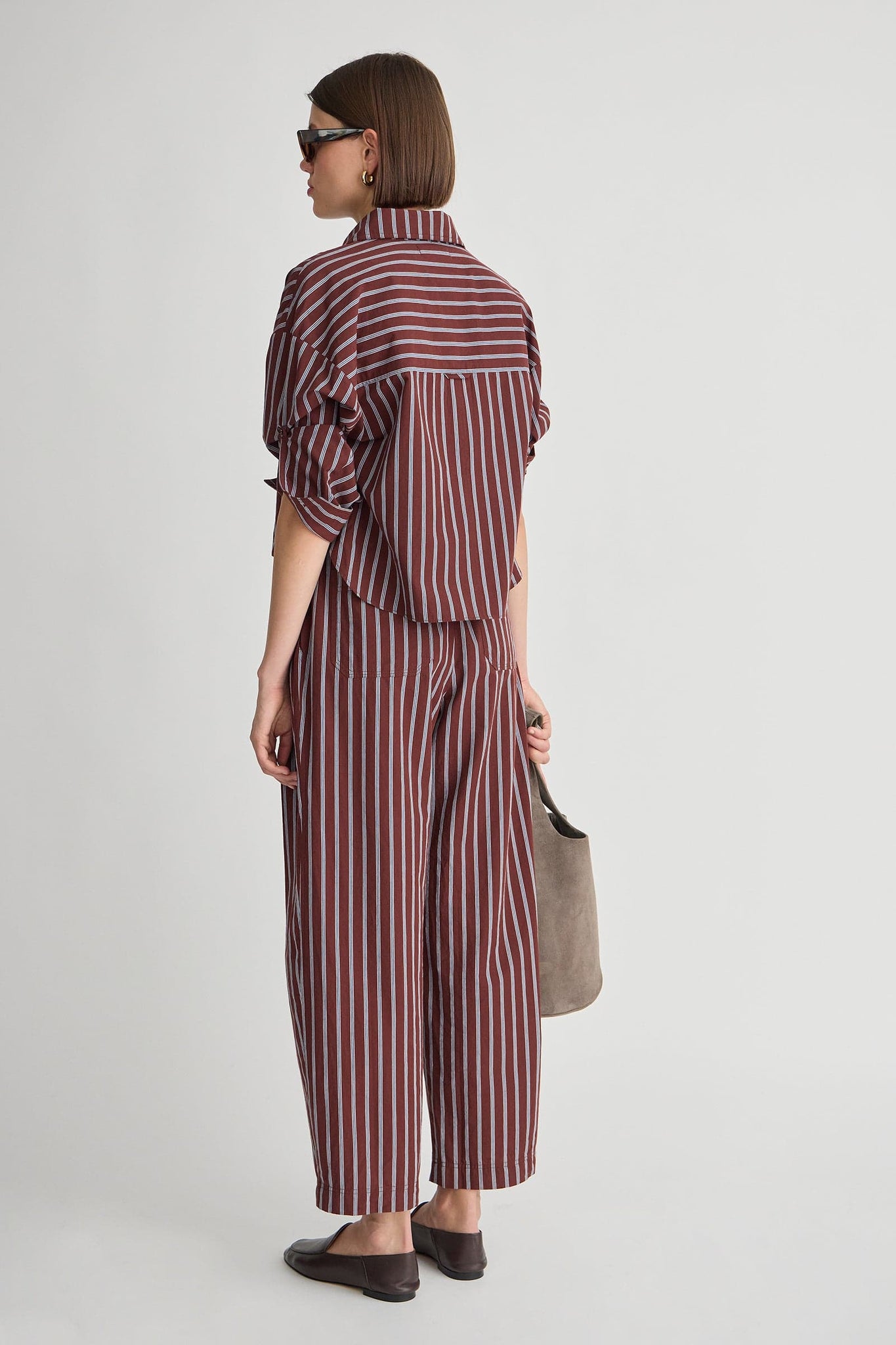 Apiece Apart Everyday Pull-On Pant in Spice Multi Stripe