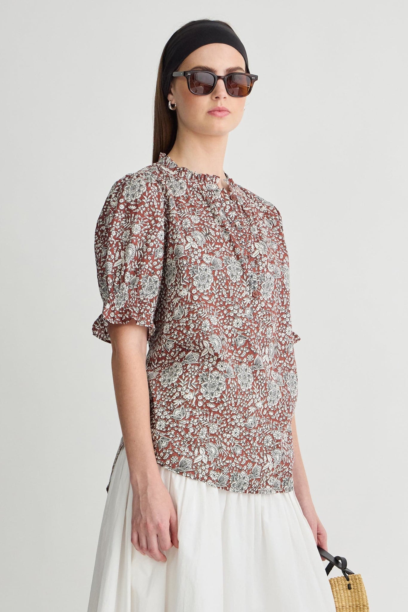 Los Altos Top in Clay Floral